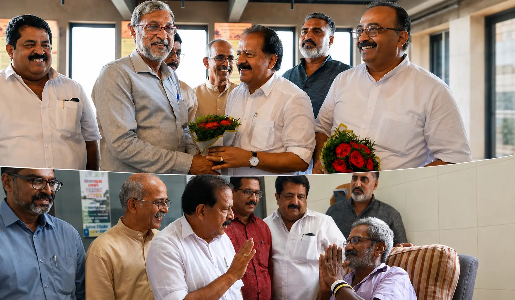 Minister Visits Police Volunteer Soman at TMM Hospital